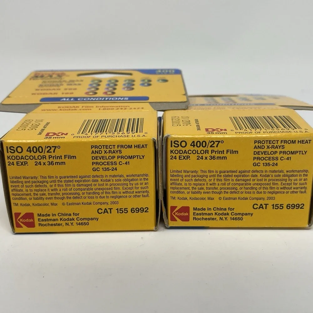 Kodak Max Versatility 400 Film 2 Rolls 24 Exp 35mm Ex 10/2006 All Conditions NOS